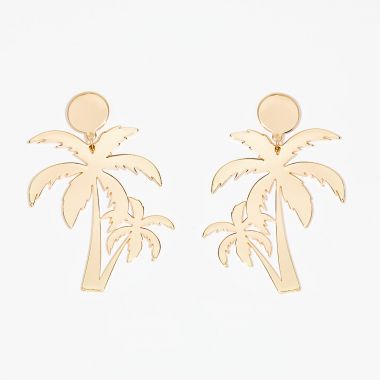 Boucles d'oreilles palmier - doré