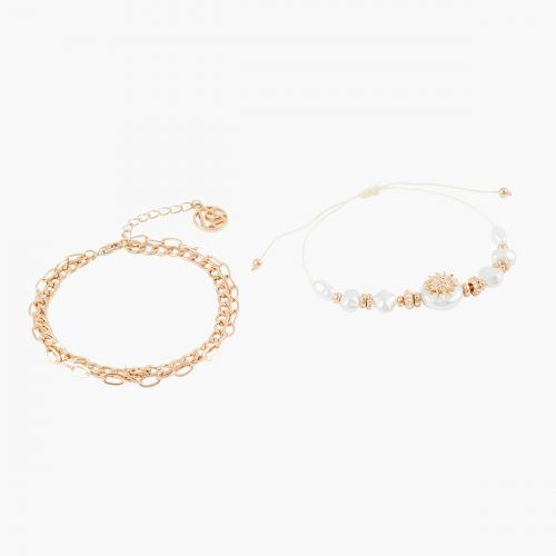 Set de bracelets perles d'imitation